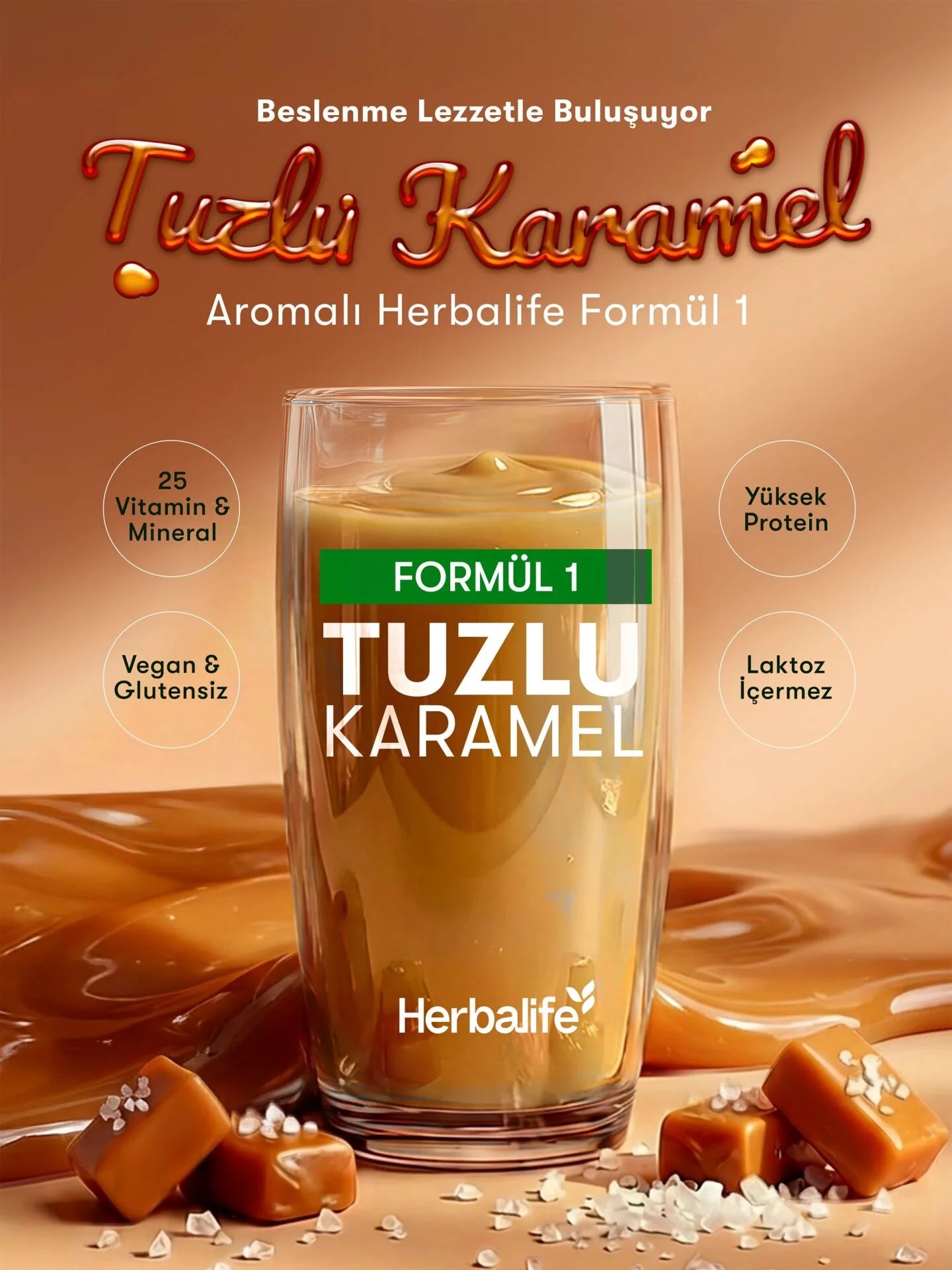 Herbalife Tuzlu Karamelli Shake Öğün Yerine Geçen Shake 500 Gr
