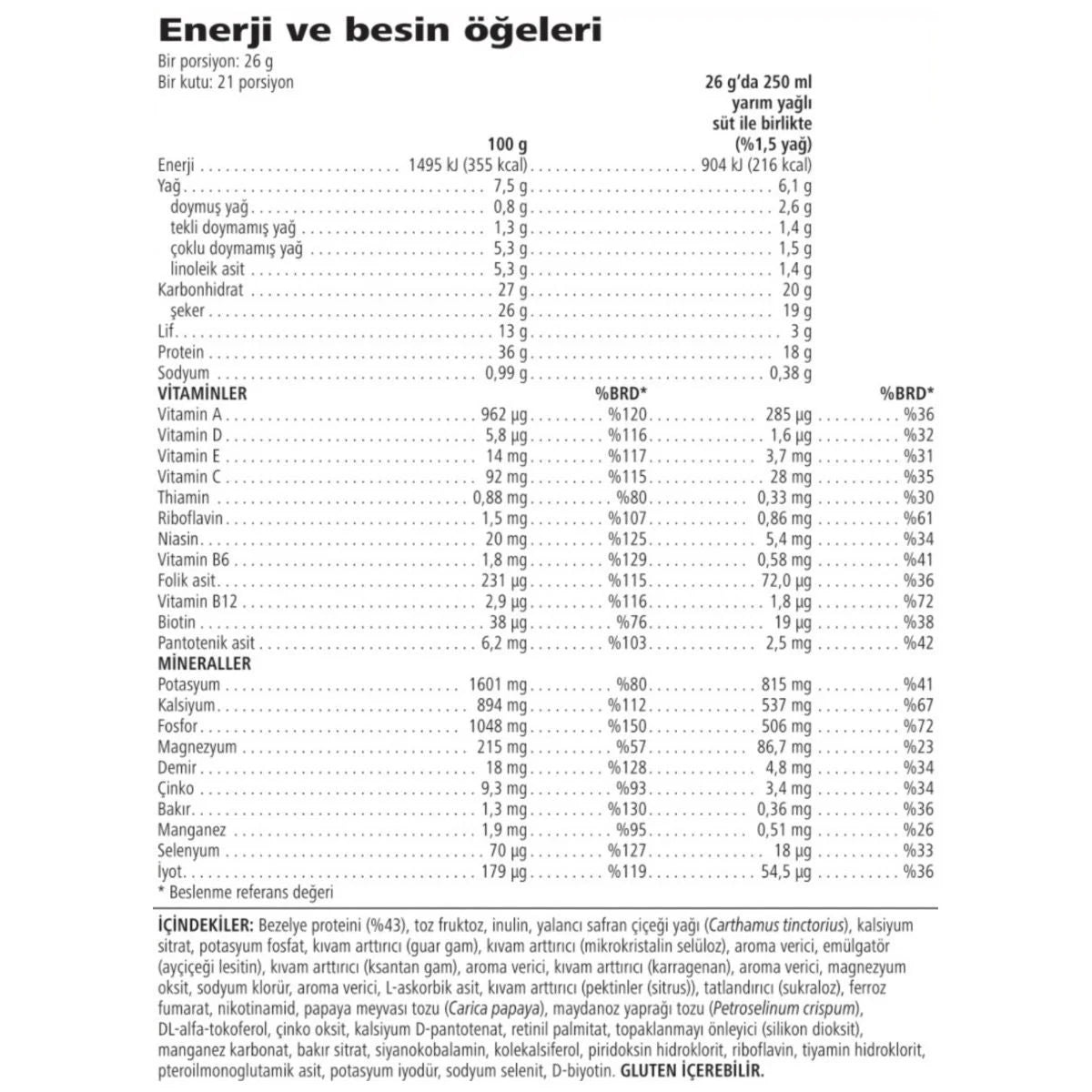 Herbalife Çikolatalı Shake Öğün Yerine Geçen Shake 500 Gr